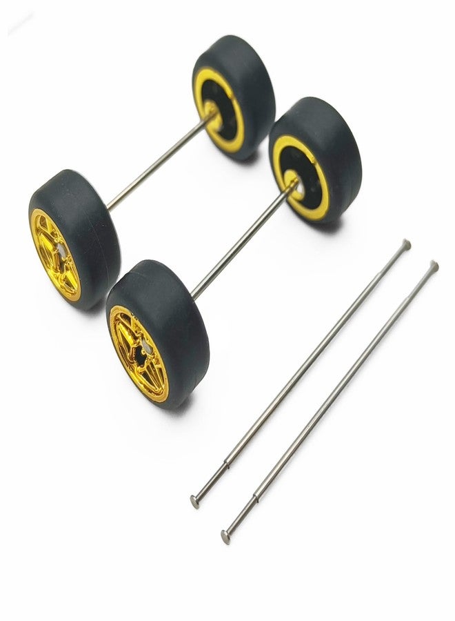 EarlyGlintsCX 1/64 Wheels Modified Hollow Shaft & Mushroom Nails 20 Sets - Suitable for 1/64 Diecast Cars DIY Tires - Each Set Includes 2 Hollow Shafts & 4 Mushroom Nails (0.70in/18mm) - Image 4